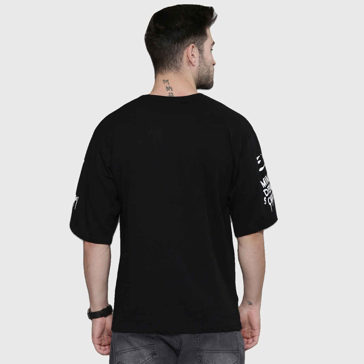 Smartees Men's Printed T-shirt | Style No 11 | Black - M