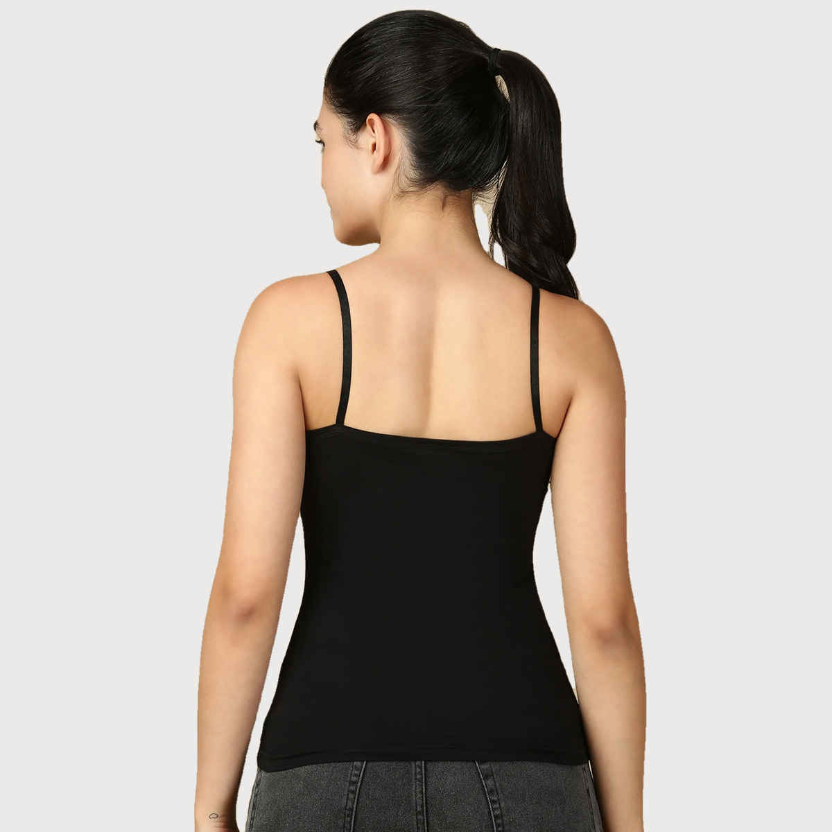 Lux Cozi Women s Premium Ultra Soft Cotton Camisole Black and White | Size-2XL