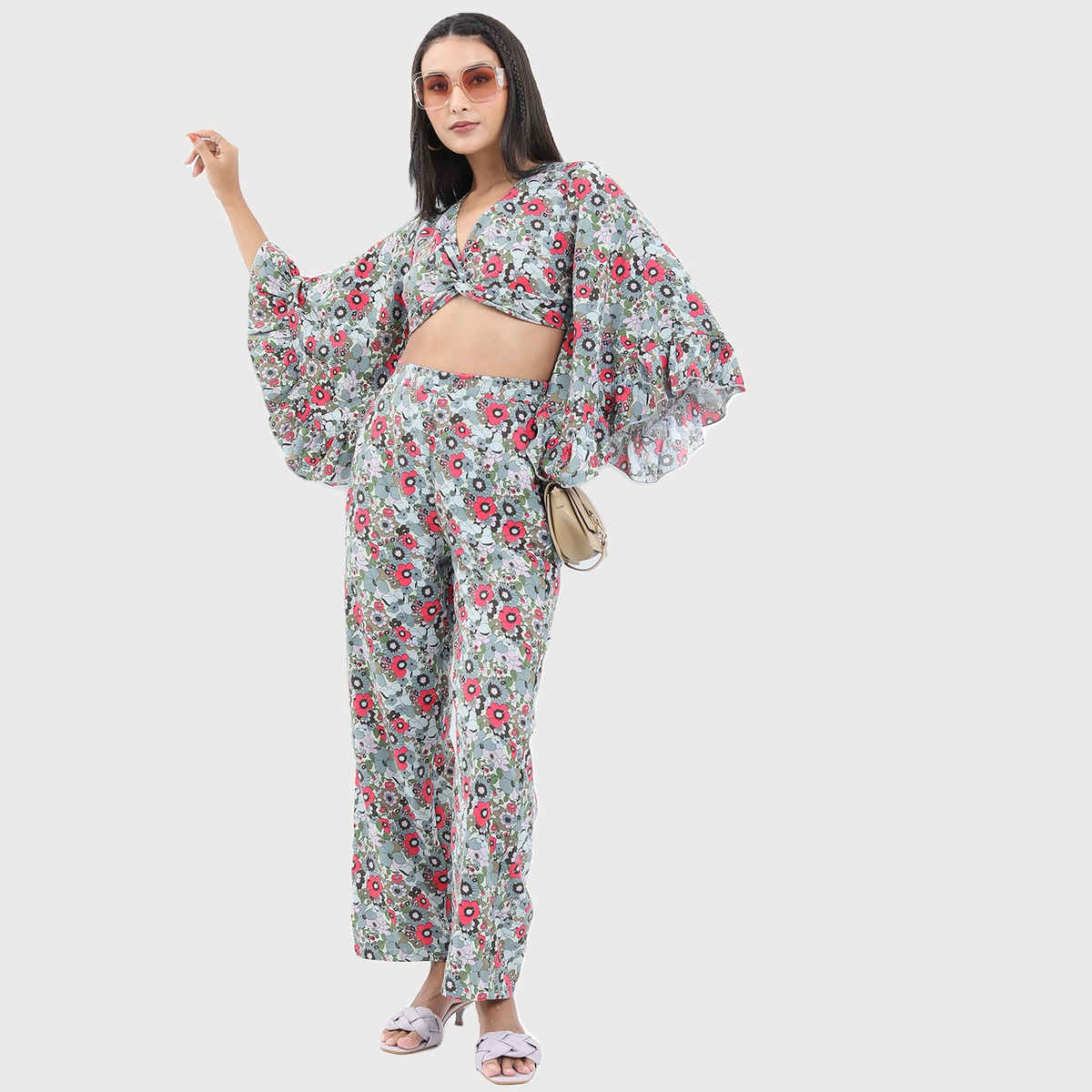 Ketch Women's Top with Trousers | Green - XL