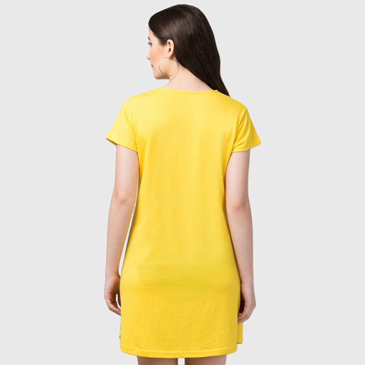 Fflirtygo Women's Cotton Sleep Tees Loungewear Gsn Yellow | S