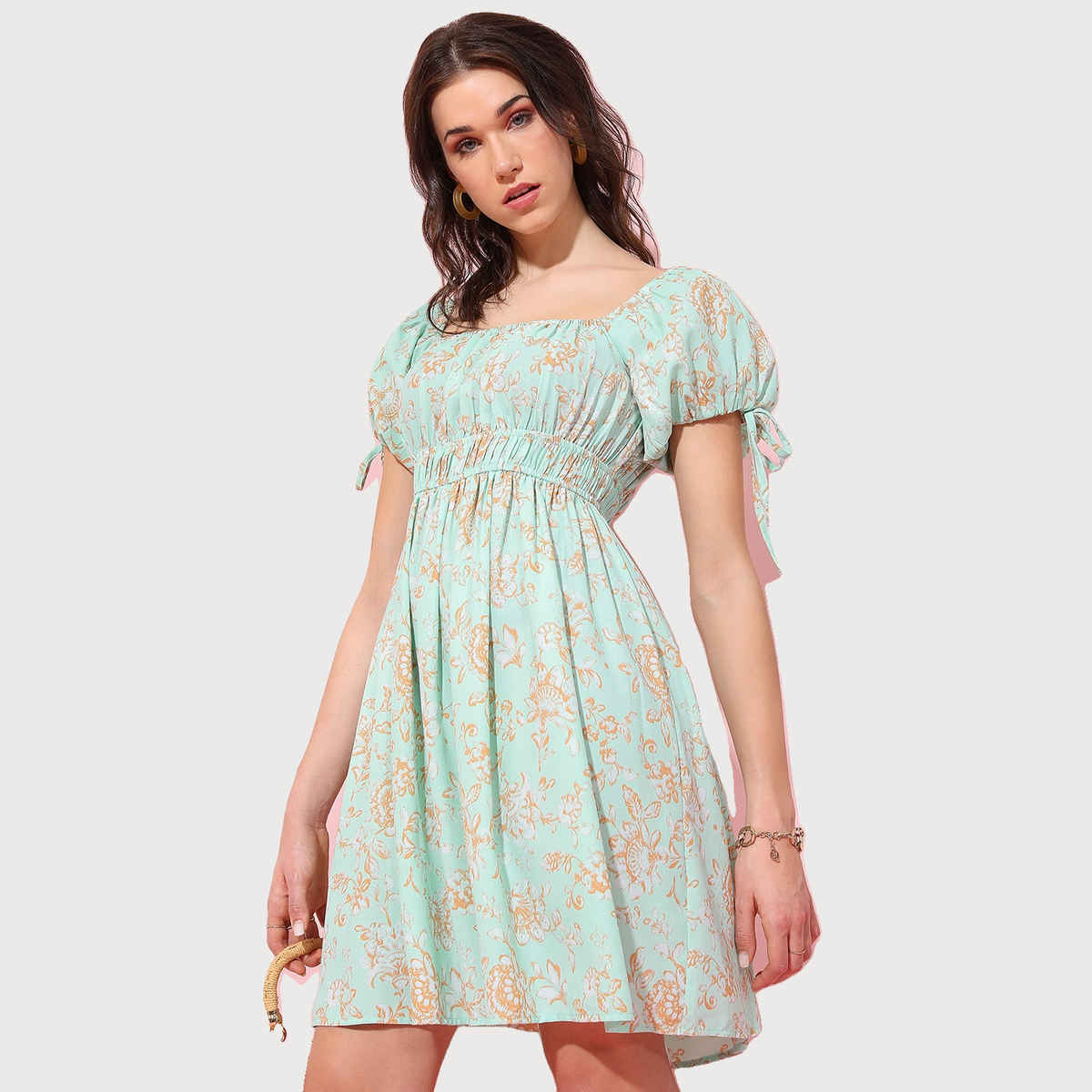 Tokyo Talkies Women's Fit and Flare Dress | Green - S
