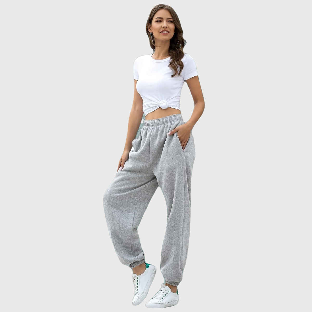 Q-rious Women's EasyFlow Relaxed Joggers | PLAZ-CARGO | Grey - 30