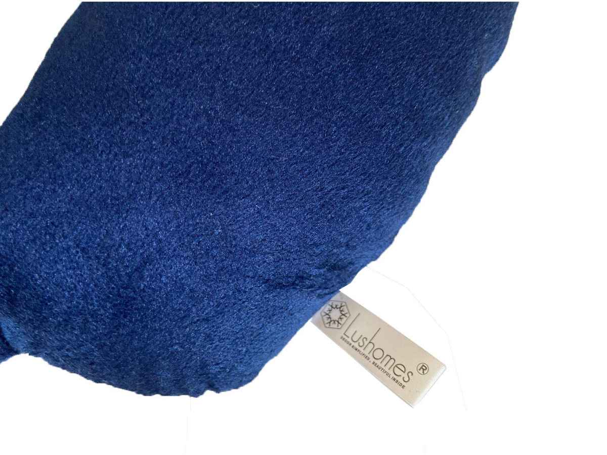 Lushomes Neck Pillow for Travel - Blue | with Polyester filling | 12 x 12 inches