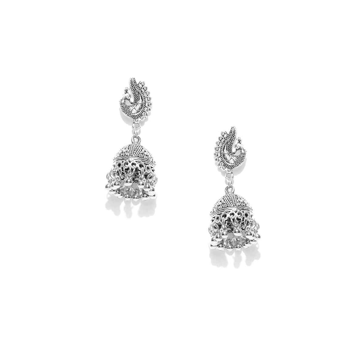 Youbella Stylish Latest Traditional Jewellery Silver Plated Jewellery Set For Women(Red)(Ybnk - 5498)