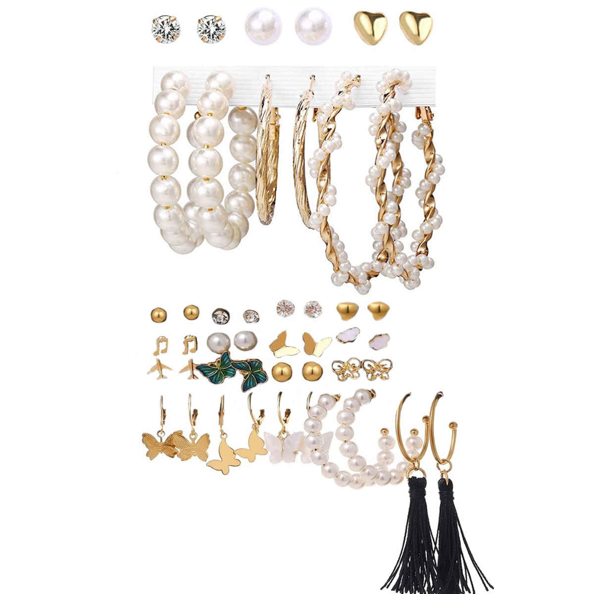 Youbella Fashion Jewellery Gold Plated Ear Rings Combo Of Earrings For Girls And Women(Ybear - 33259)