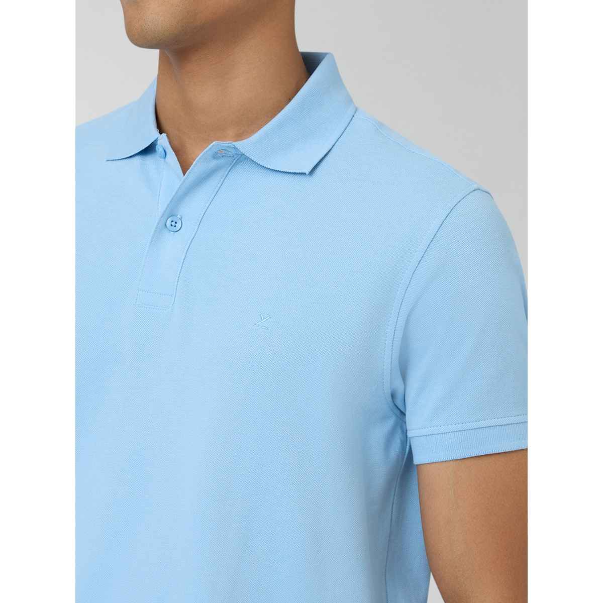 XYXX Nova Polo T-shirt - Sky Blue | Super Combed Cotton | L