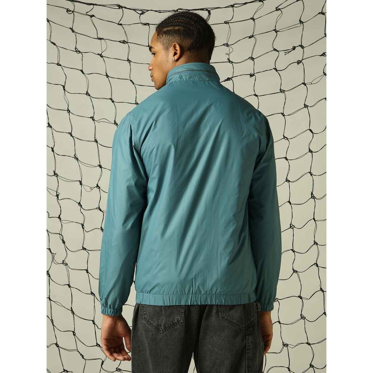 Hubberholme Men's Lightweight Relaxed Fit Reversible Windcheater Jacket | Bright Blue - XL