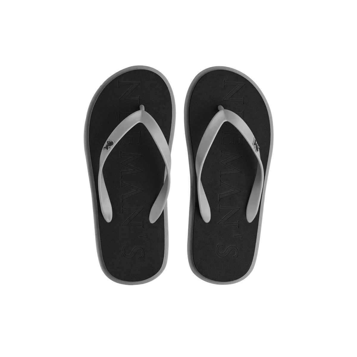 Neemans Unisex Eco Classic Slippers | Black with Grey - UK 11