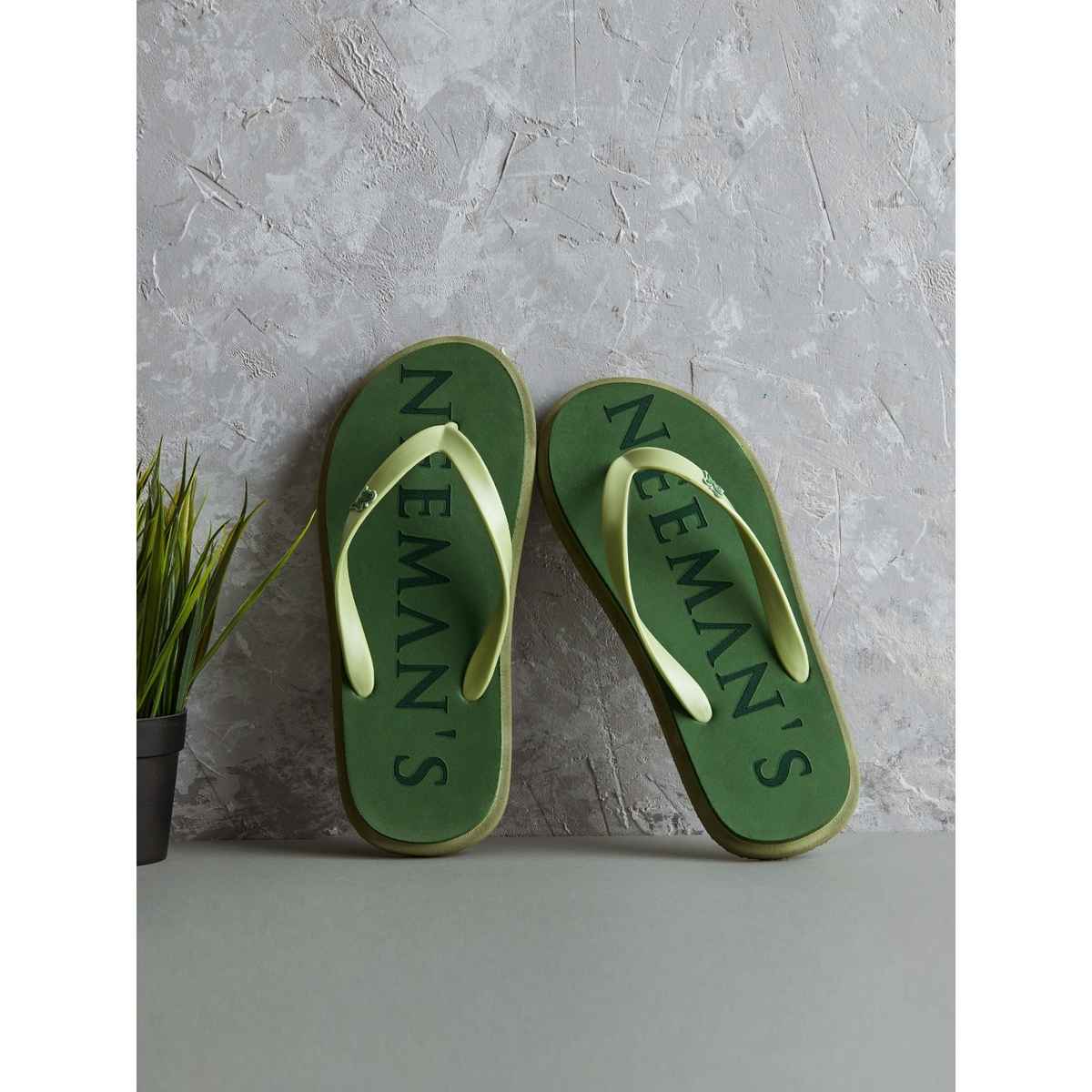 Neemans Unisex Eco Classic Slippers | Green with Light Green - UK 11