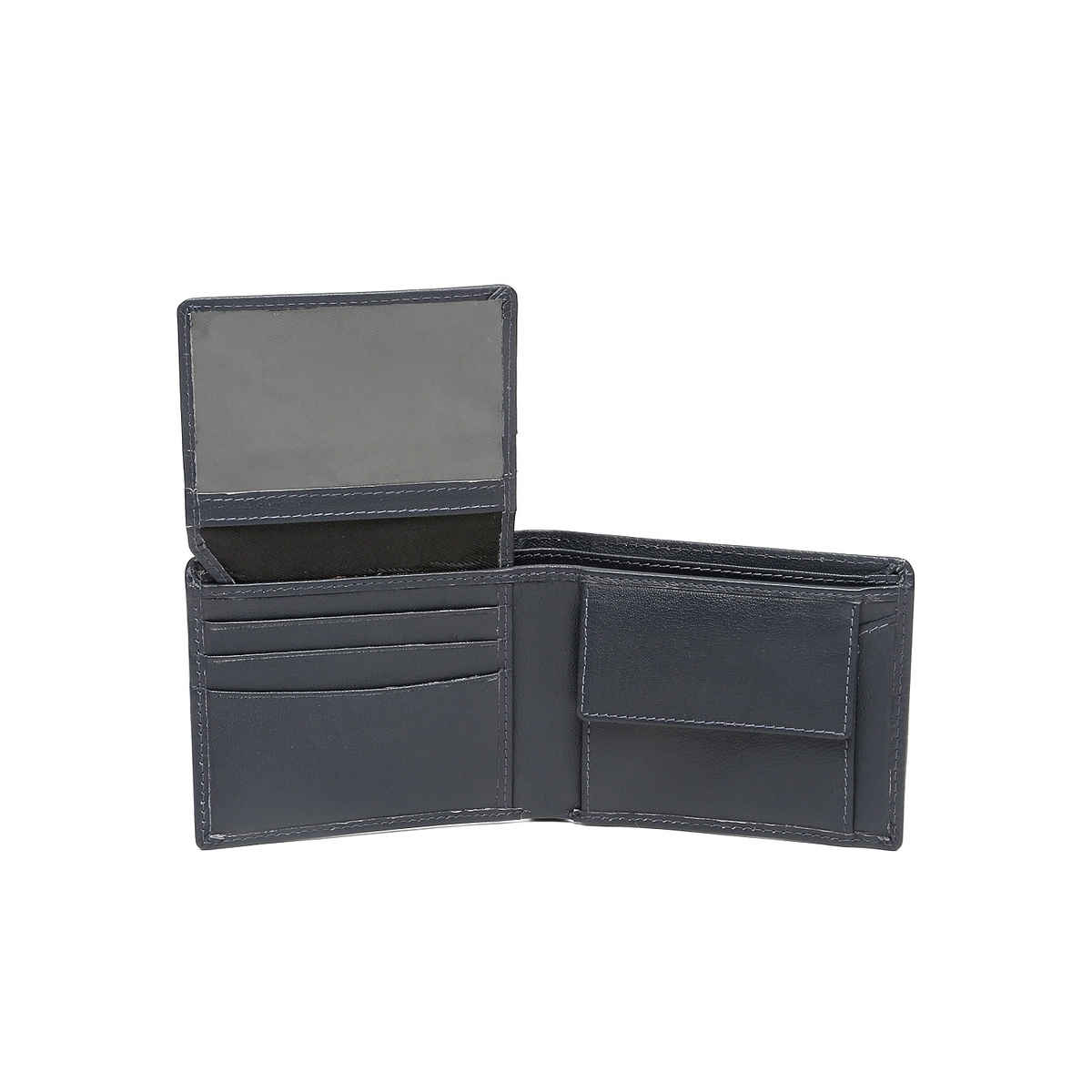 Teakwood Men's Solid Genuine Leather Wallet | Blue - One Size