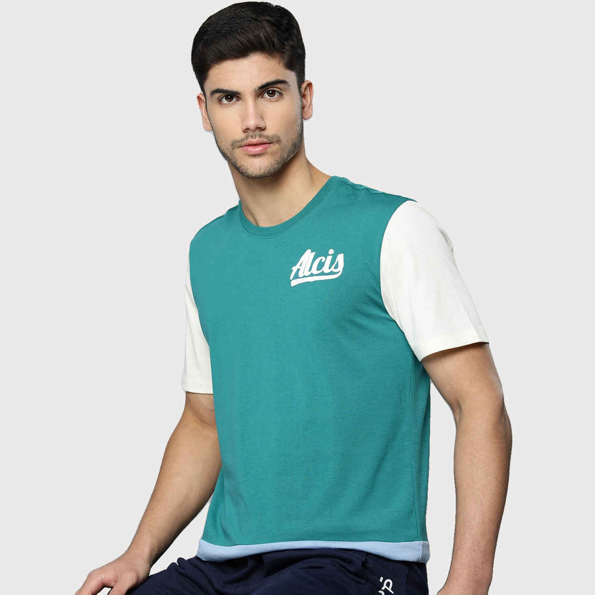 Alcis Men's Round Neck T-shirt | Teal - M