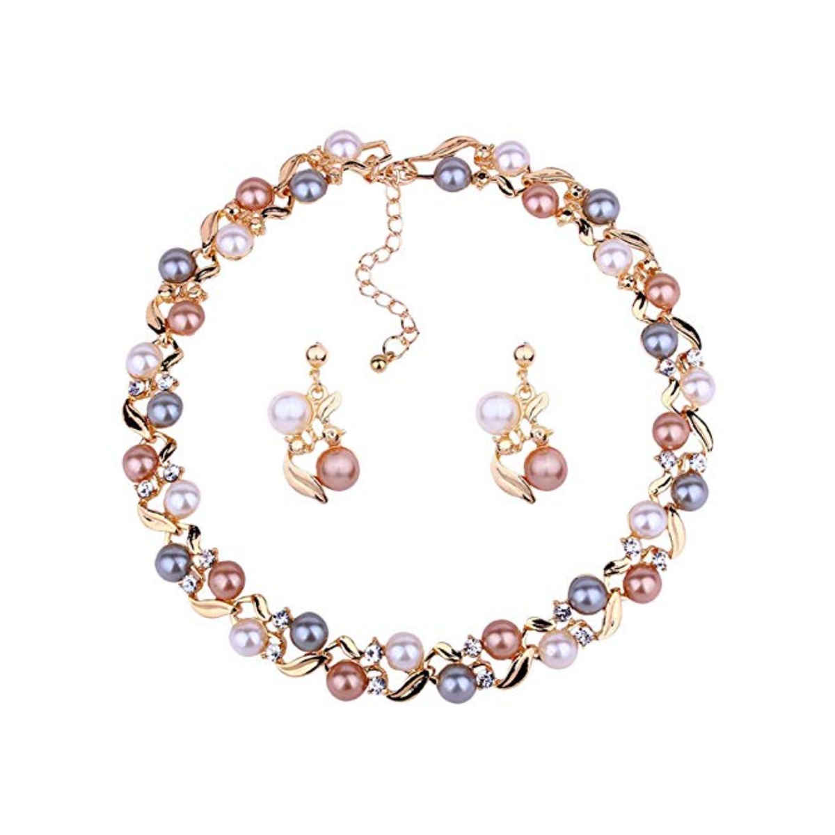 YouBella Stylish Latest Design Necklace Set Jewellery Set for Women (YBNK - 5659)