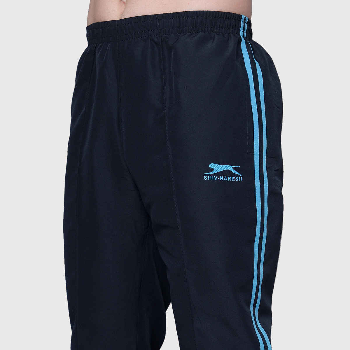 Shiv Naresh Men's Trackpant | 509 - Navy-Cyan | 2XL