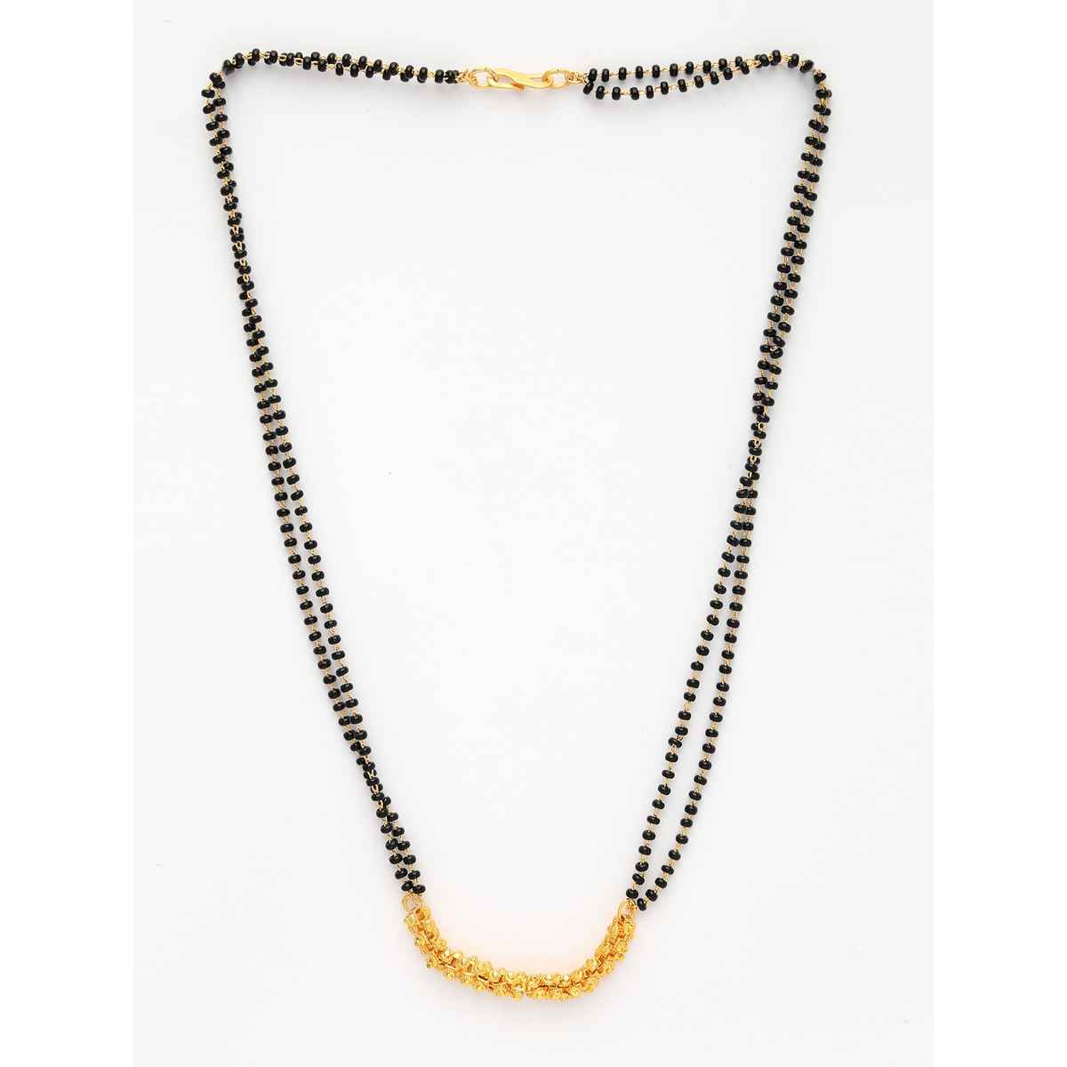 NVR Women's Gold - Plated Black Beaded Mangalsutra | NVR2724