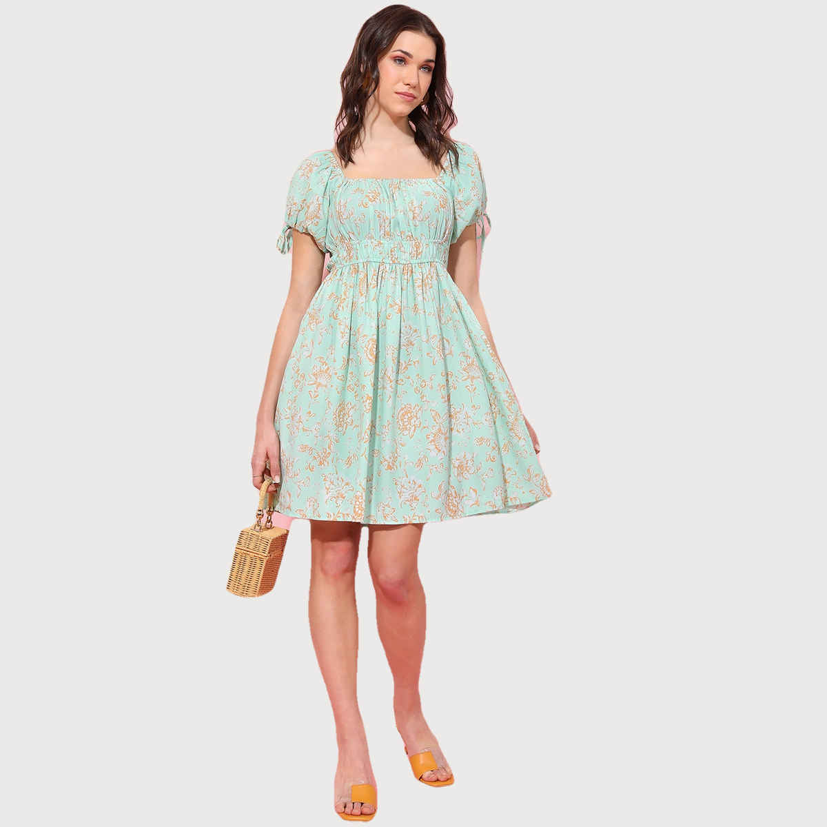 Tokyo Talkies Women's Fit and Flare Dress | Green - S