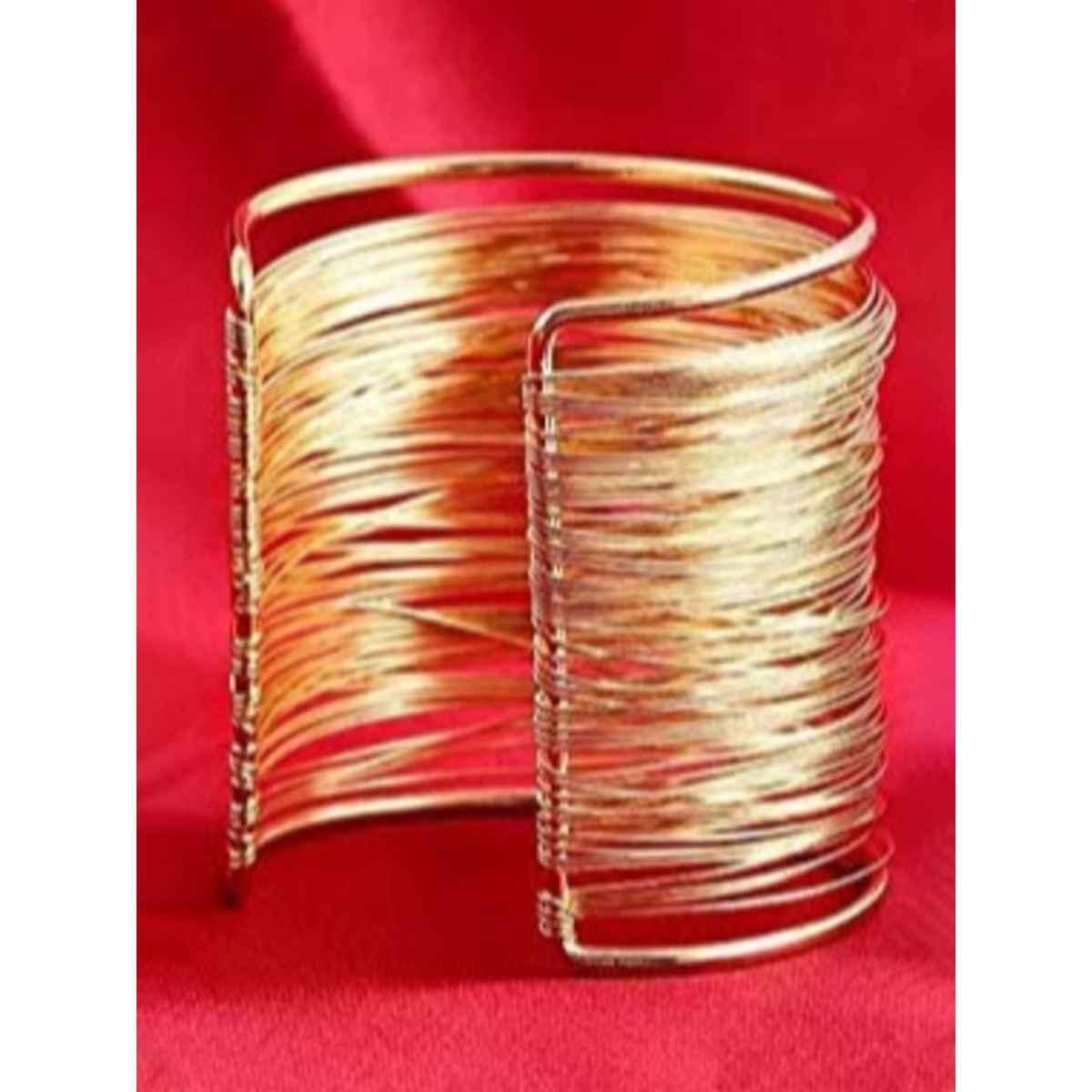 YouBella Stylish Latest Design Bracelet Jewellery Gold Plated Cuff for Women (YBBN - 91677)