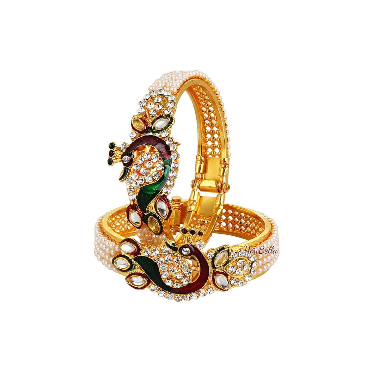 YouBella Jewellery Traditional Gold Plated Bracelet Bangle Set For Girls & Women (YBBN - 91301A)