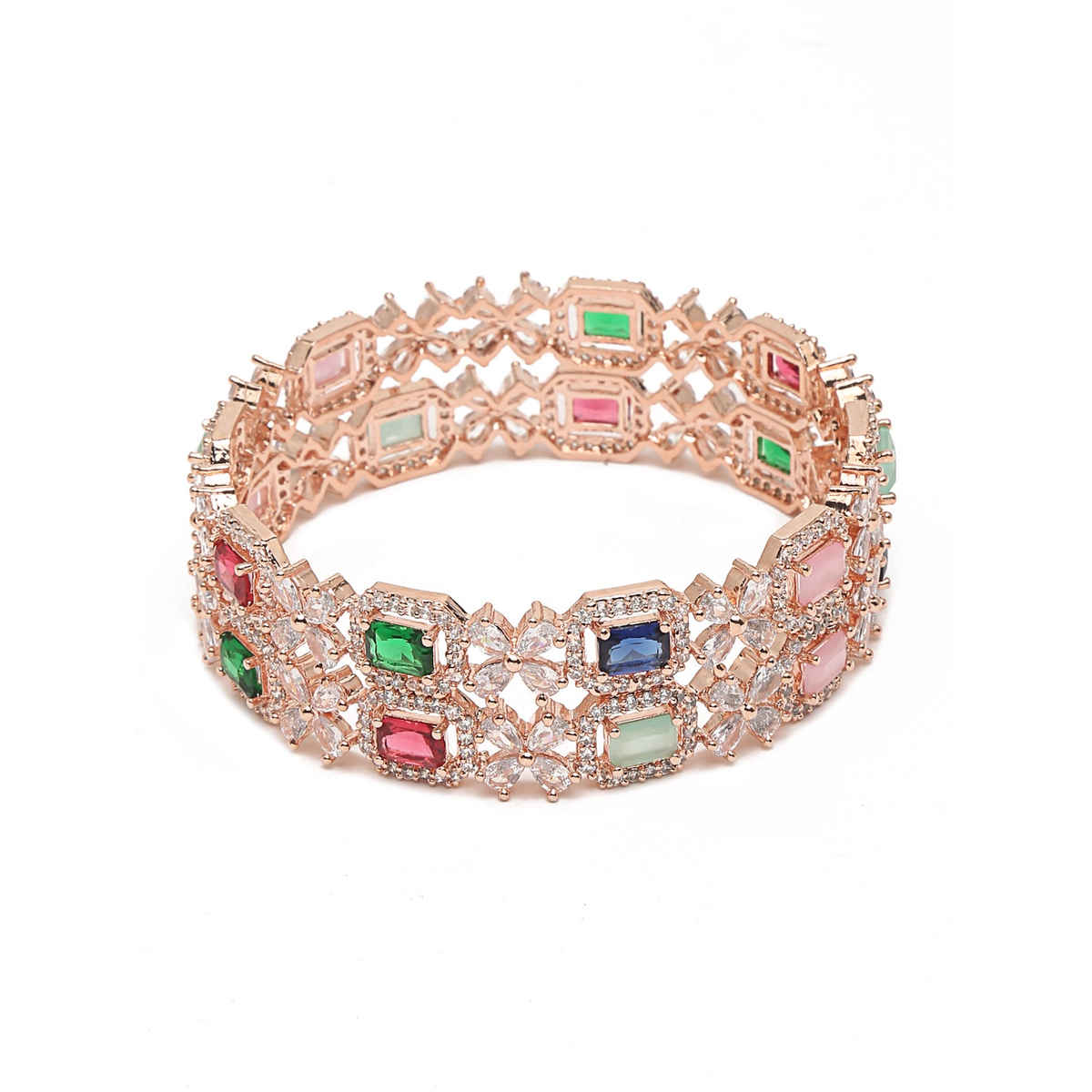 Youbella Jewellery Stylish Multi-Color Stone Studded Bangles For Girls And Women(Ybbn - 91889 - 2.8)