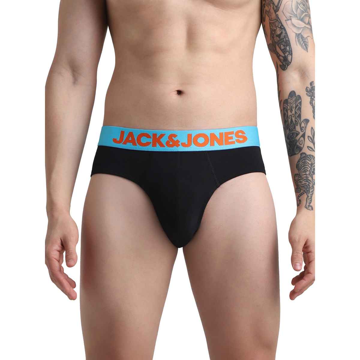JACK & JONES Men's Mark Brief | Pack of 2 | Jet Black - M