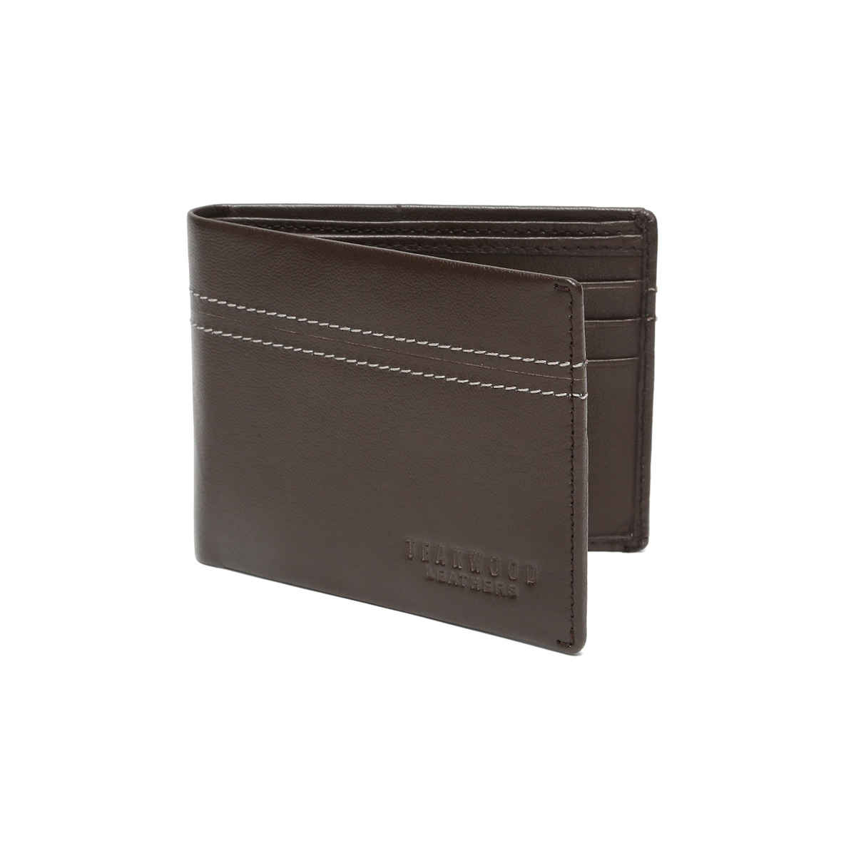 Teakwood Men's Solid Genuine Leather Wallet | Brown - One Size