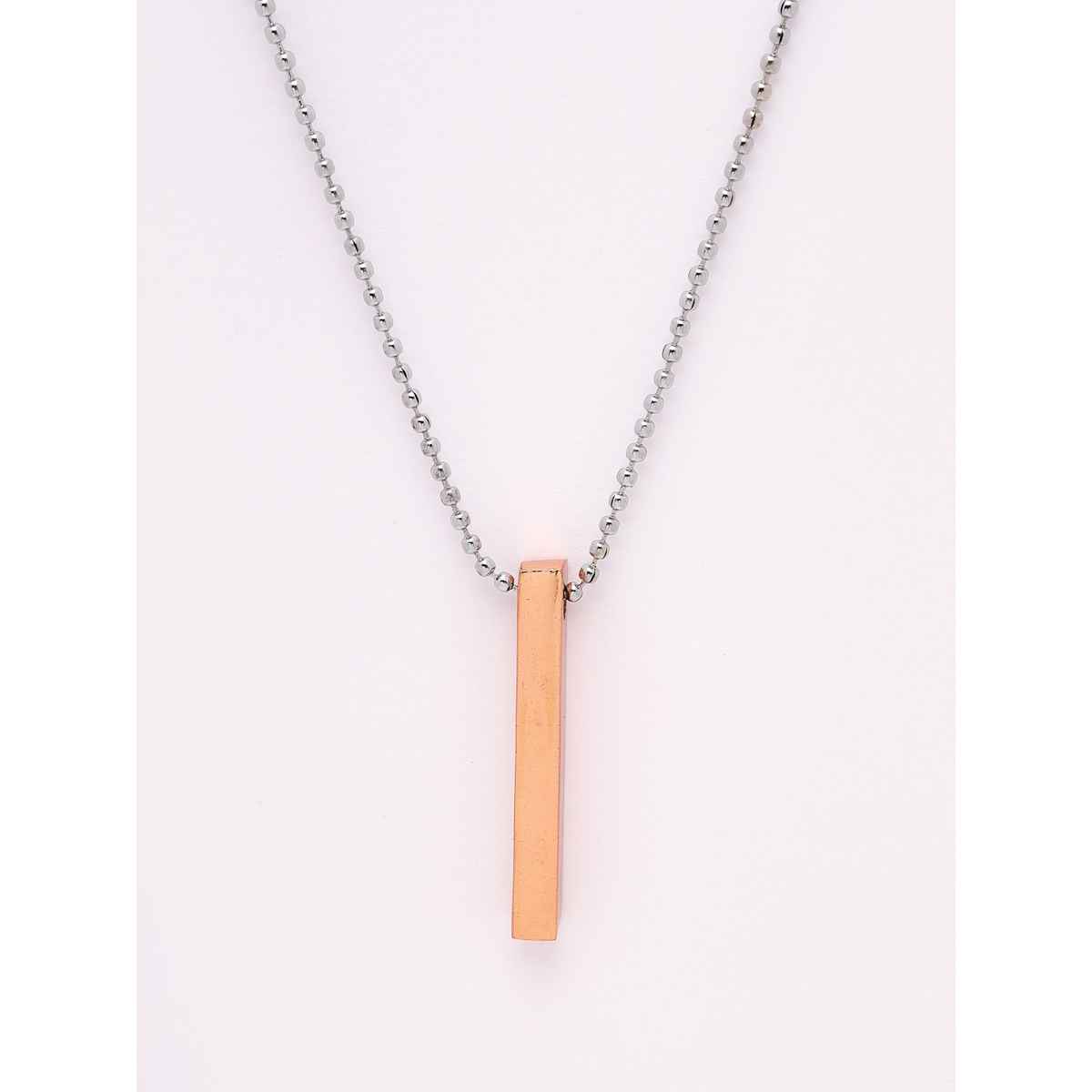 NVR Men's Copper Plated Geomatric Pendent With Chain | NVR2373