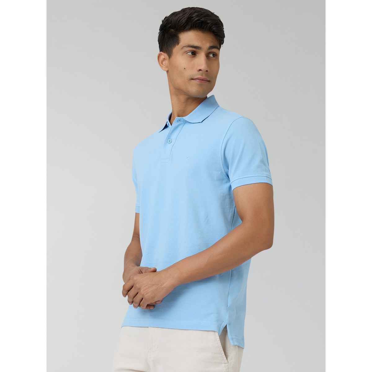 XYXX Nova Polo T-shirt - Sky Blue | Super Combed Cotton | L