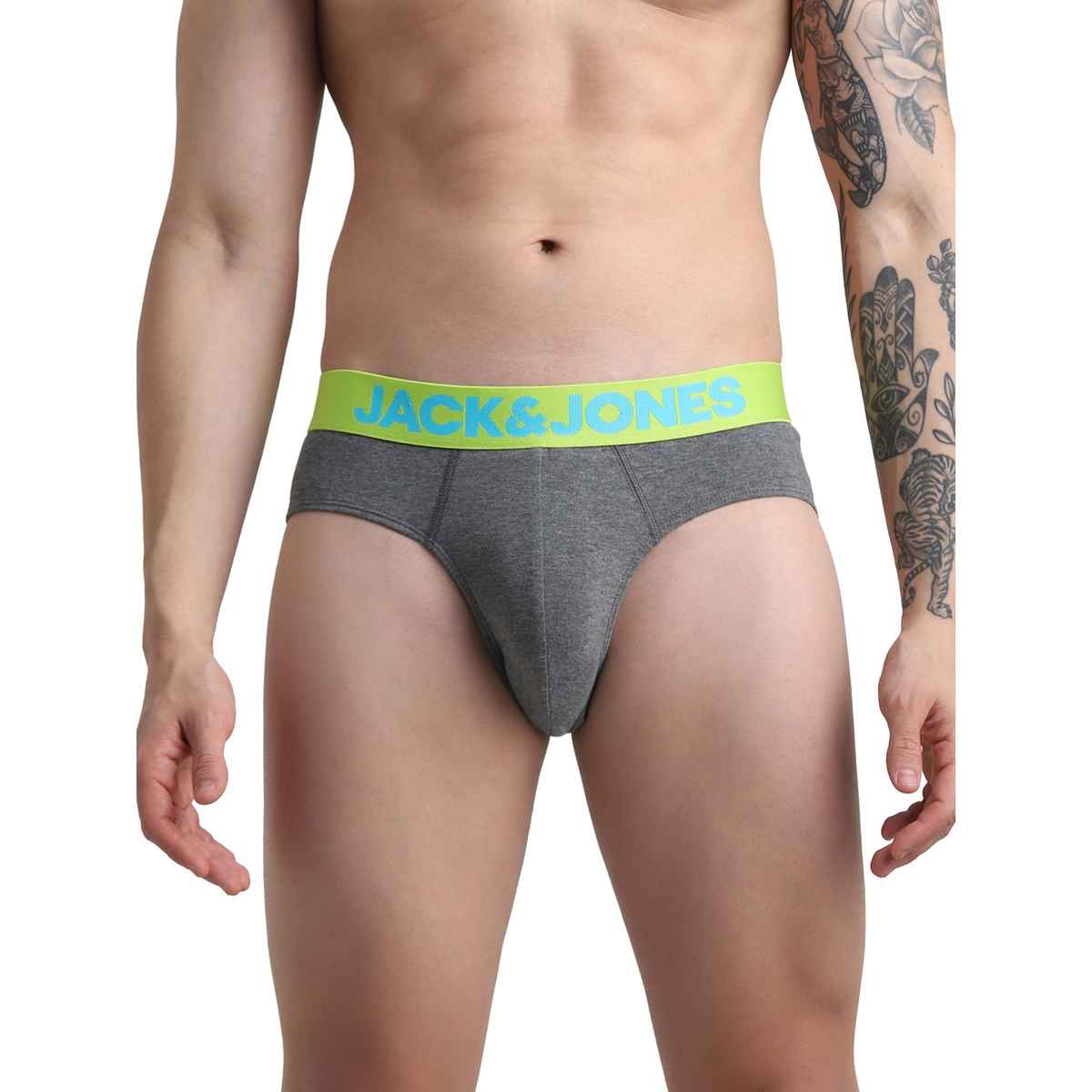 JACK & JONES Men's Mark Brief | Pack of 2 | Jet Black - M