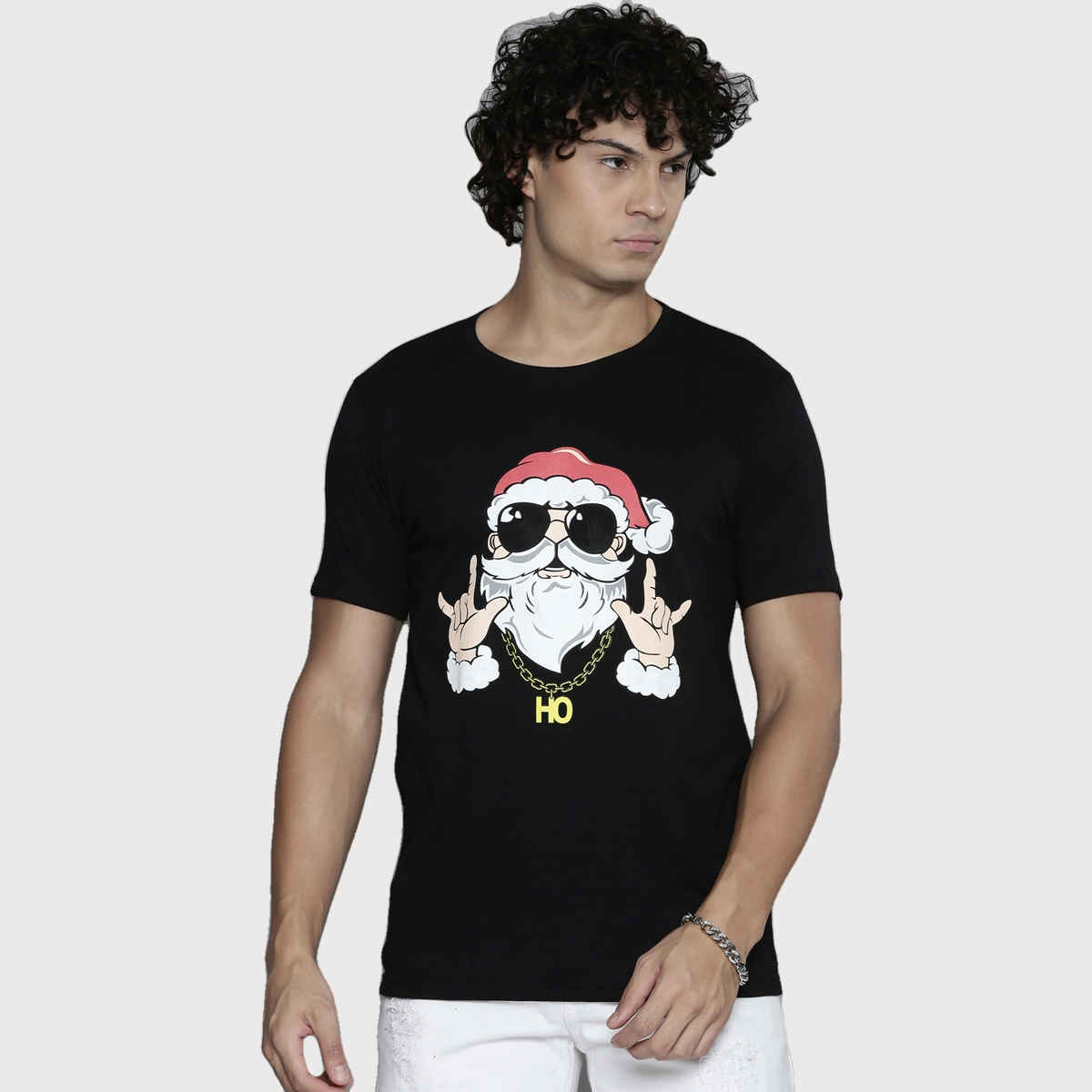 Smartees Men's Printed T-shirt | Black - M