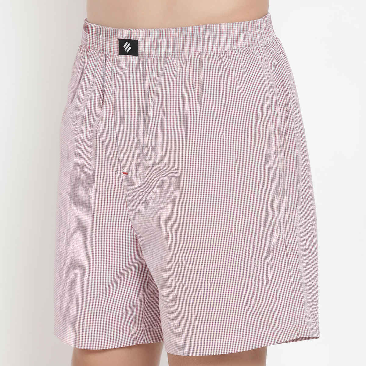 Onn Lightweight & Breathable Cotton Checkered Shorts | Multicolor | Size L | Pack Of 2