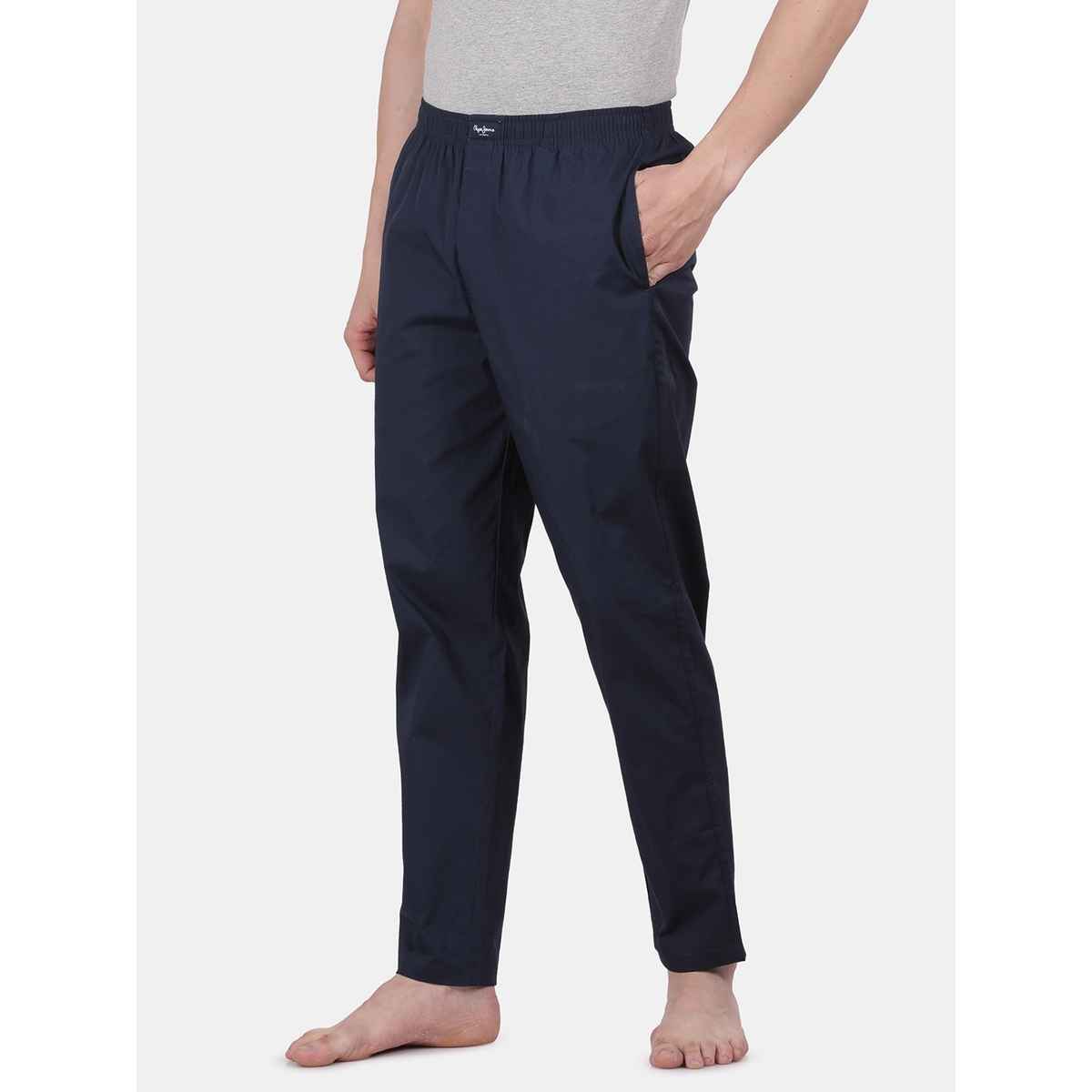 Pepe Jeans Mens Navy Cotton Solid Sleep wear - Pack of 1 (M) Comfort Fit, Soft Fabric, Breathable