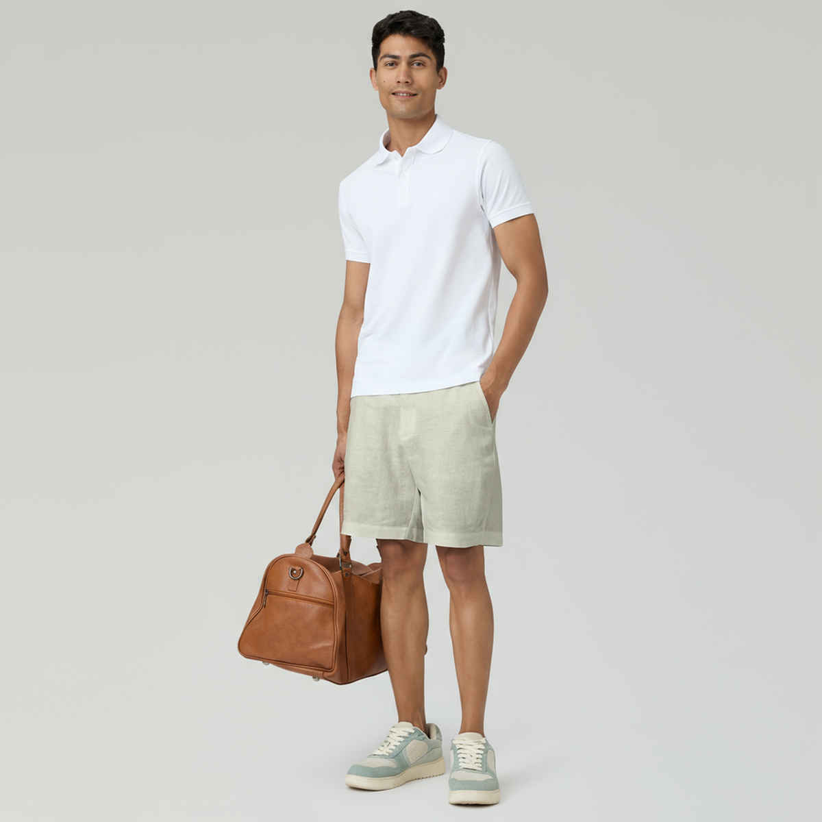 XYXX Nova Polo T-shirt - Polar White | Super Combed Cotton | M