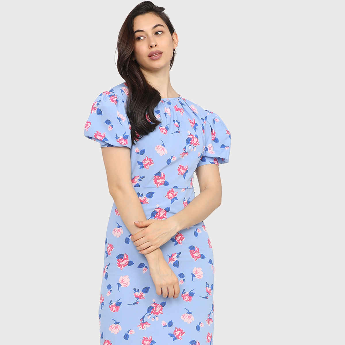 Tokyo Talkies Women's A-Line Midi Dress | Blue - S