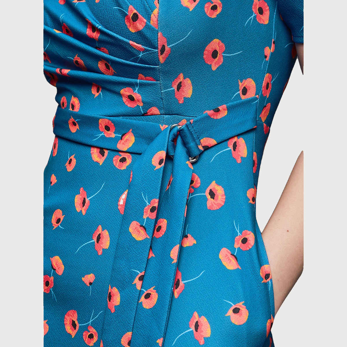 Miss Chase Women s Shining Dreams Printed Dress Multicolored Base Blue | L