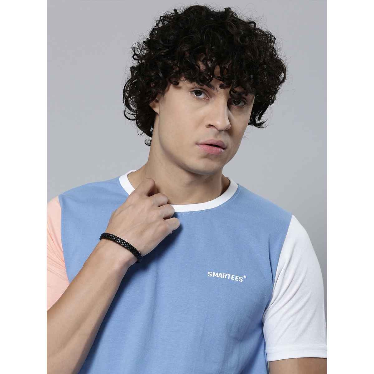 Smartees Men's Printed T-shirt | Blue - L