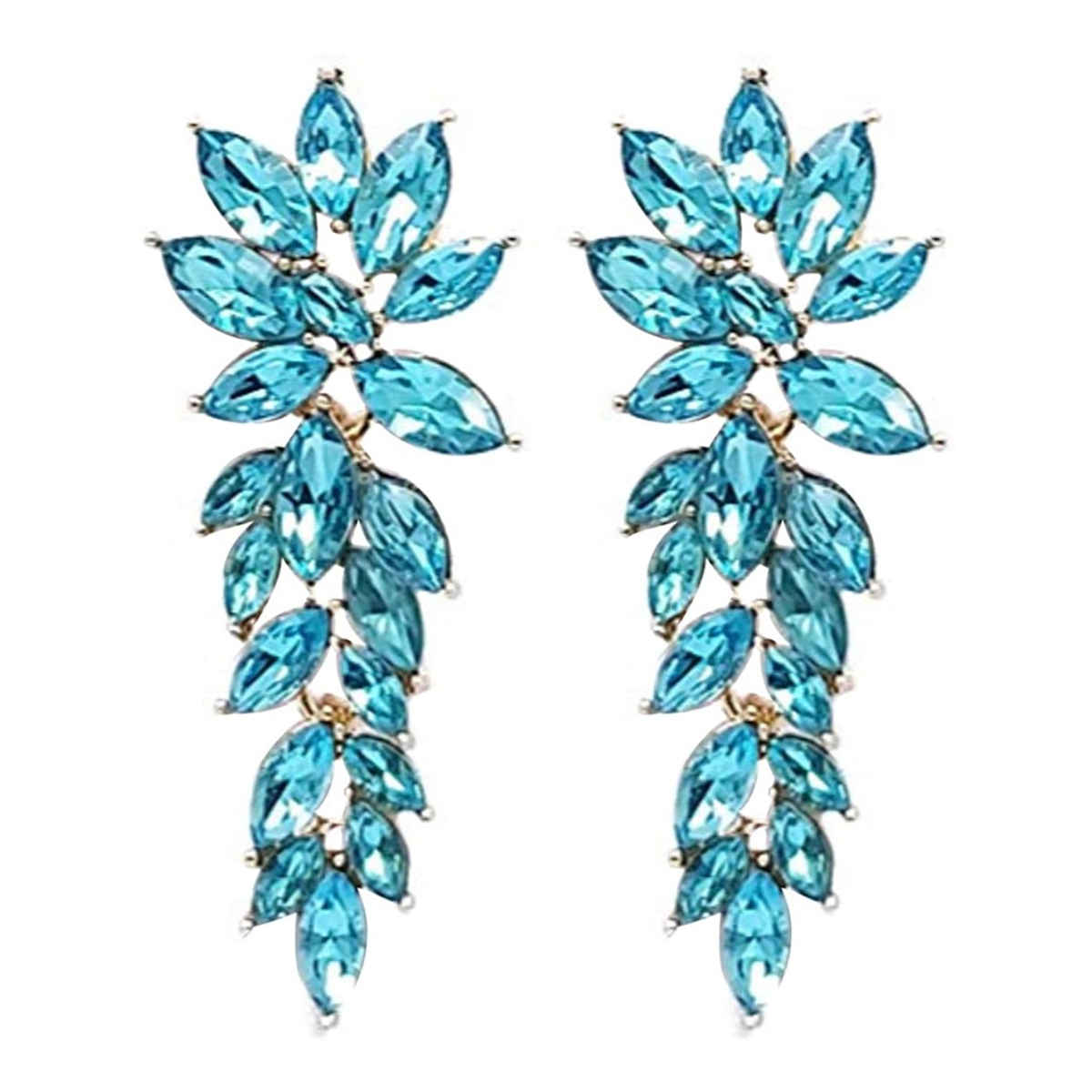 Youbella Jewellery Earrings For Women Crystal Earrings For Girls And Women (Aqua Blue)(Ybear - 32433)