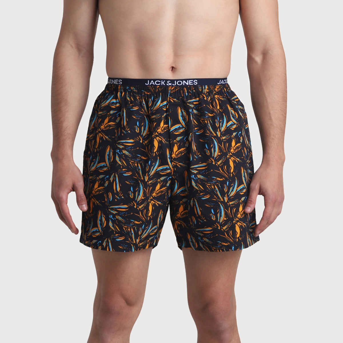 JACK & JONES Men's Petals Boxer | Black Iris - XL