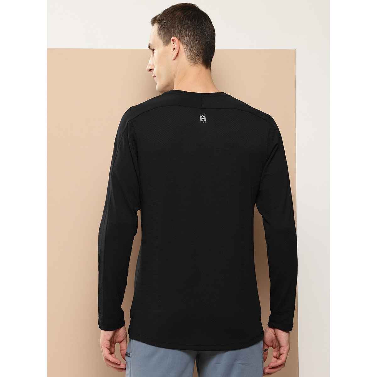 Alcis Men's Round Neck Tee | Black - S