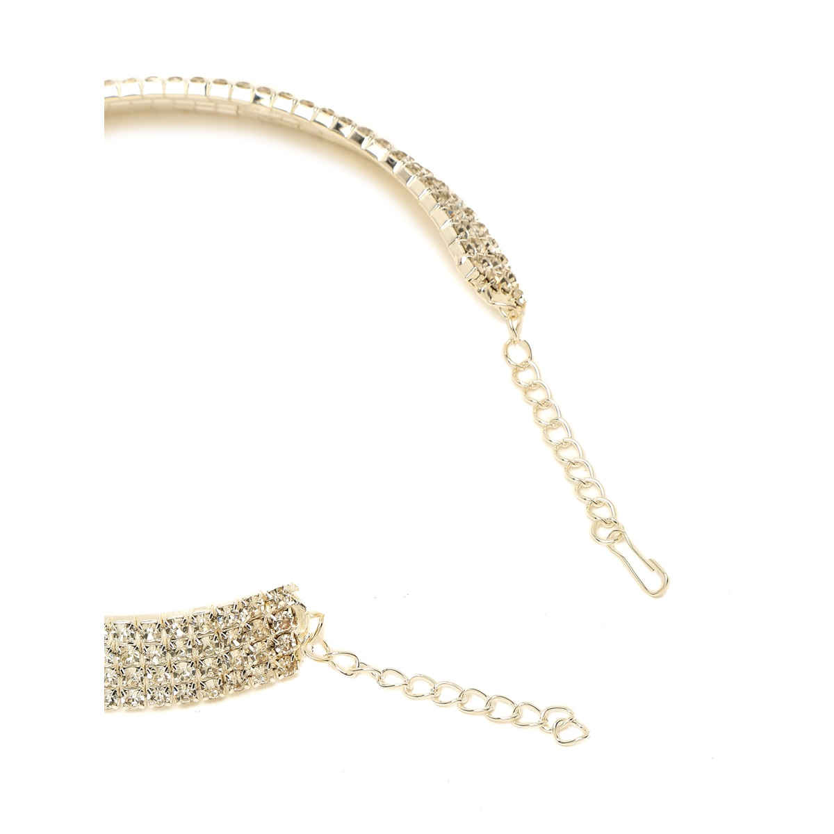 YouBella Stylish Latest Traditional Jewellery Silver Plated Choker Necklace for Women (YBNK - 5502)