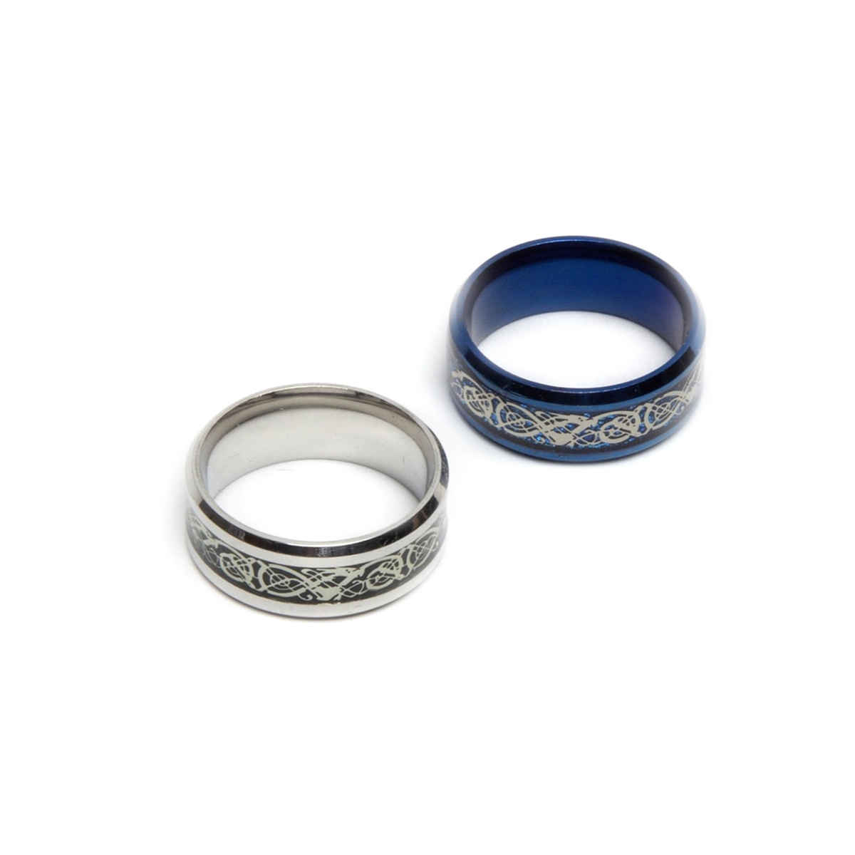 YouBella Boys/Men's Silver Plated Stainless Steel Ring Jewellery Combo (YBRG - 20113)