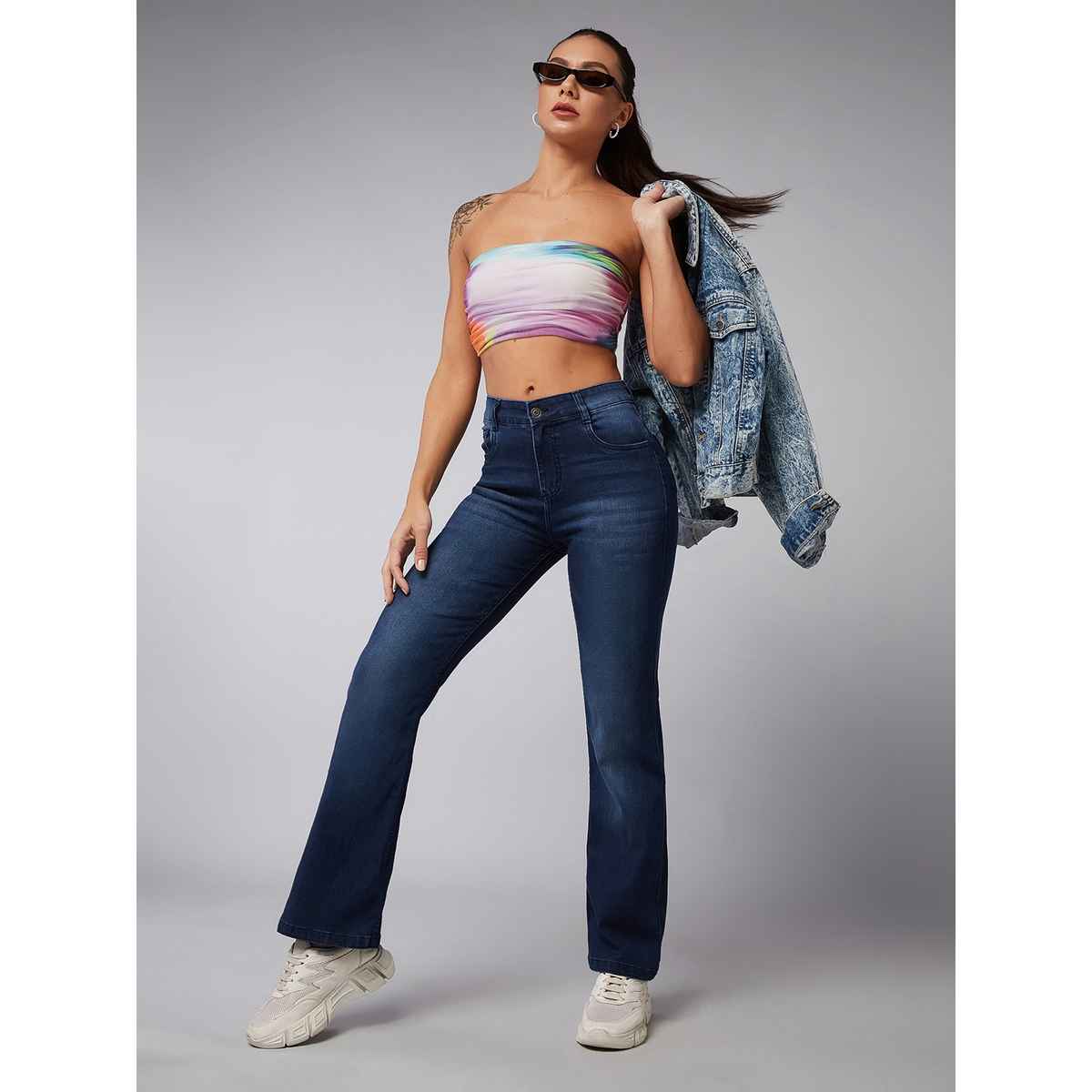 Miss Chase Women s Love Redemption Wide Leg Jeans | Navy Blue | 30