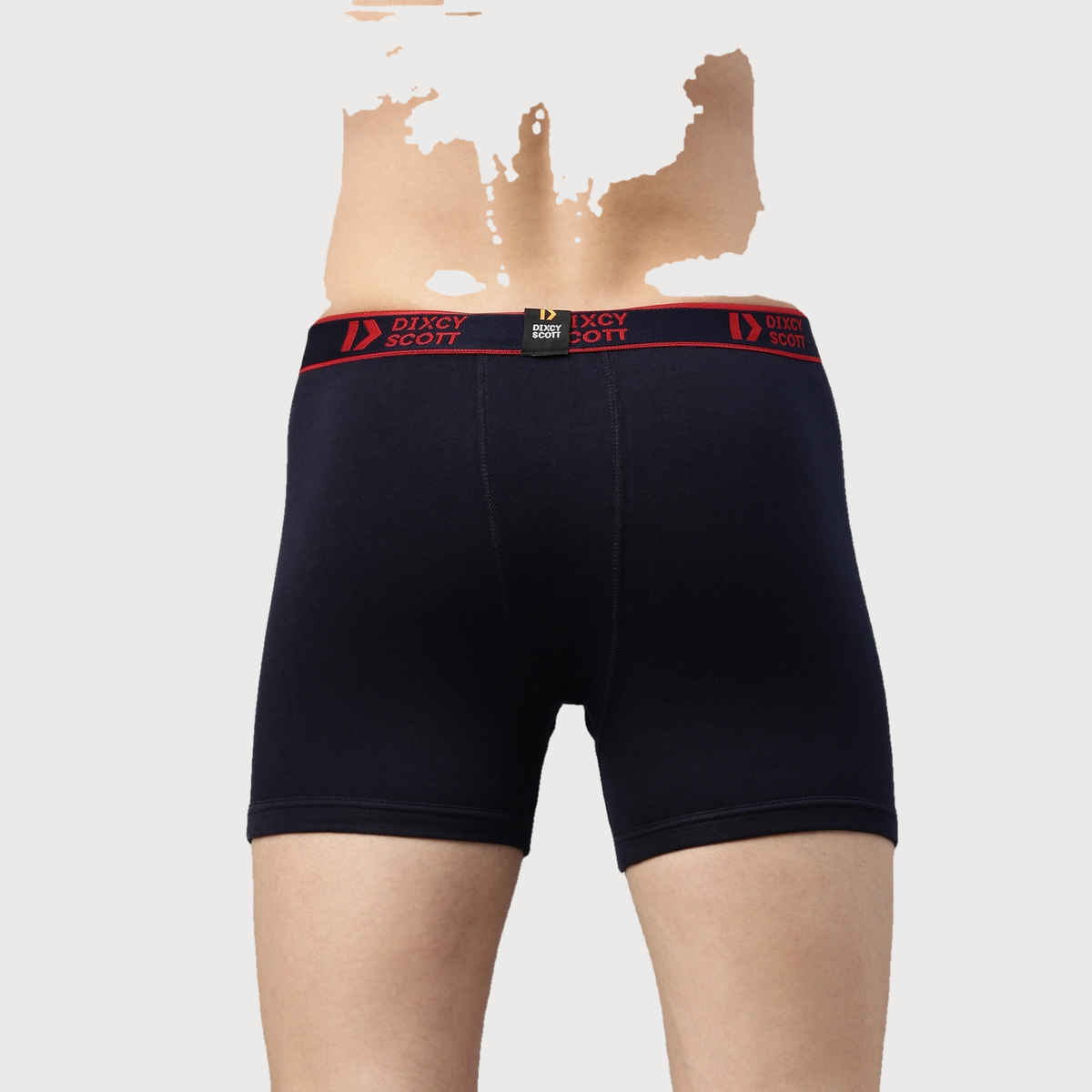 Dixcy Scott Men's Solid 100% Combed Cotton Durable Outer Elastic Trunk | Multicolour - S