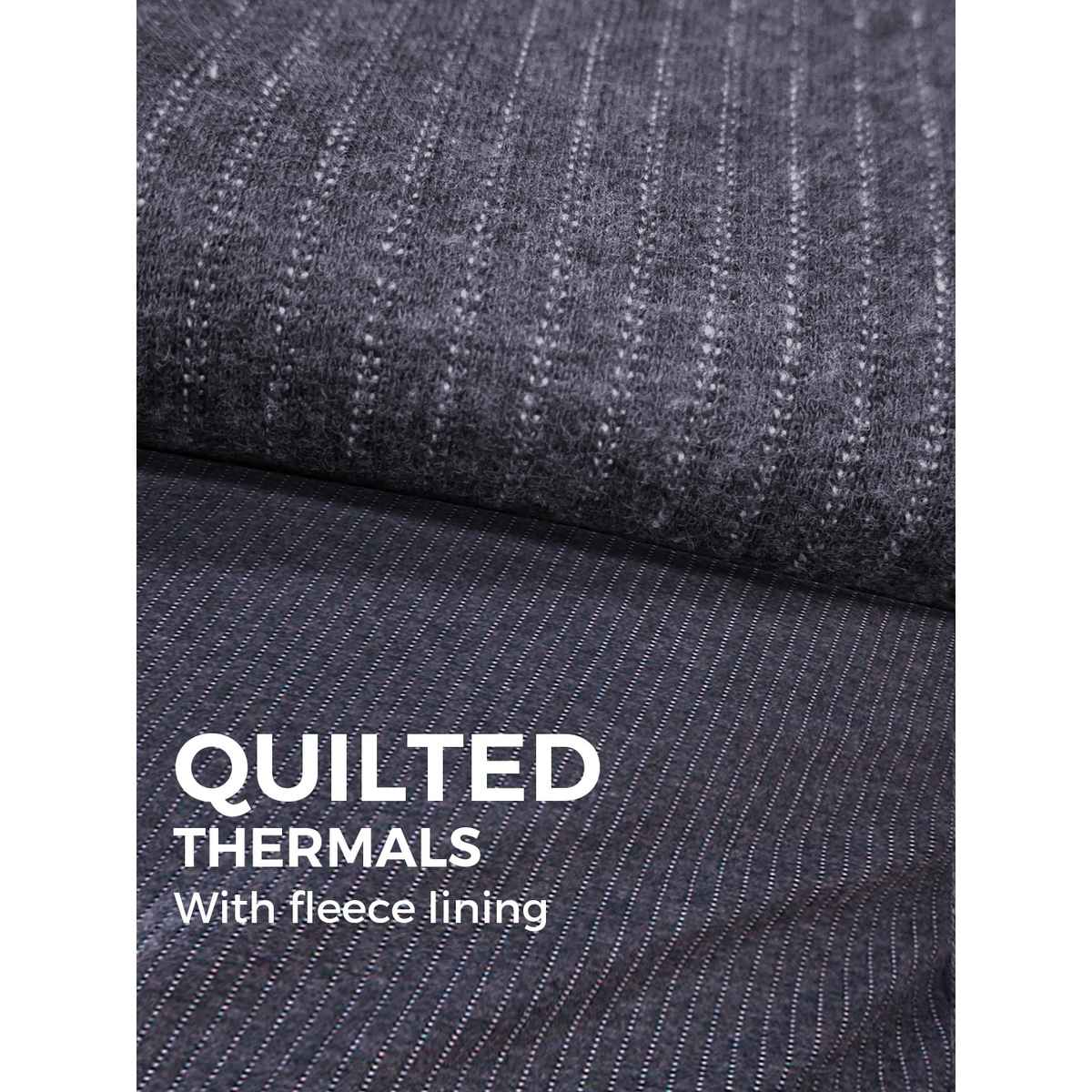 Lux Inferno Round Neck Full Sleeve Thermal Top For Men | Charcoal | 95 | XL