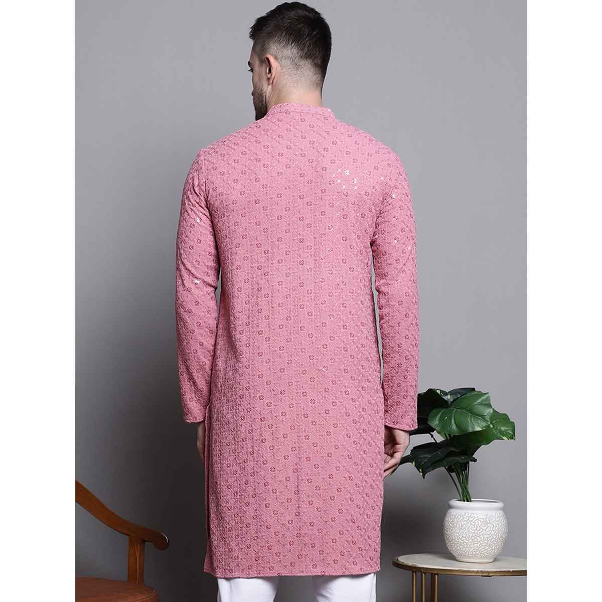 Jompers Men's Kurta | Ko 5006 | Coral - XL