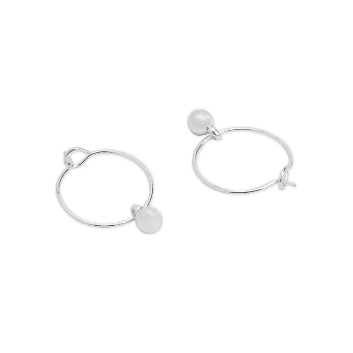 Accessorize London Women's Crystal Set Of 3 Simple Hoop Earring - Silver