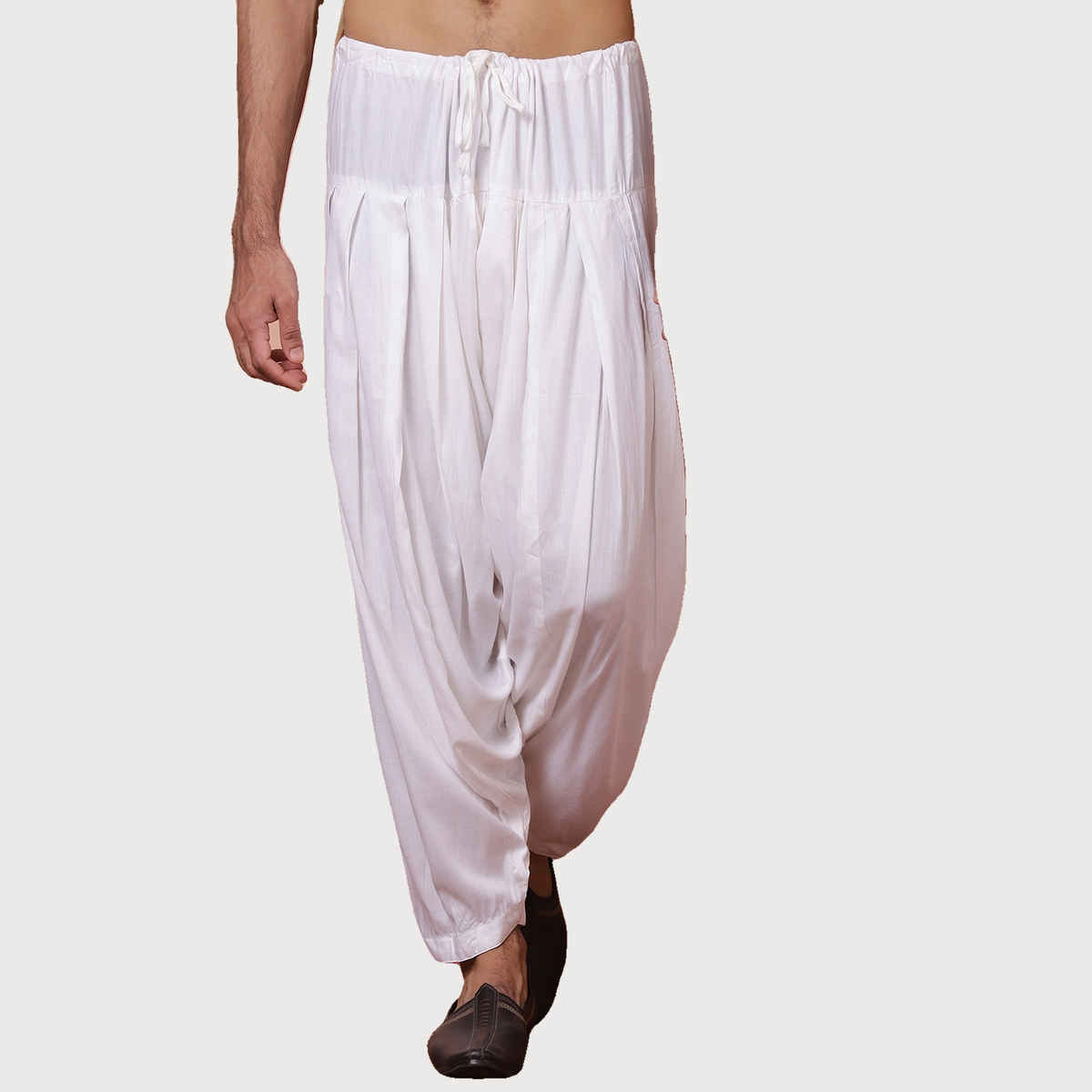 Jompers Viscose Rayon Salwar For Men JOSP 007 | White | 38