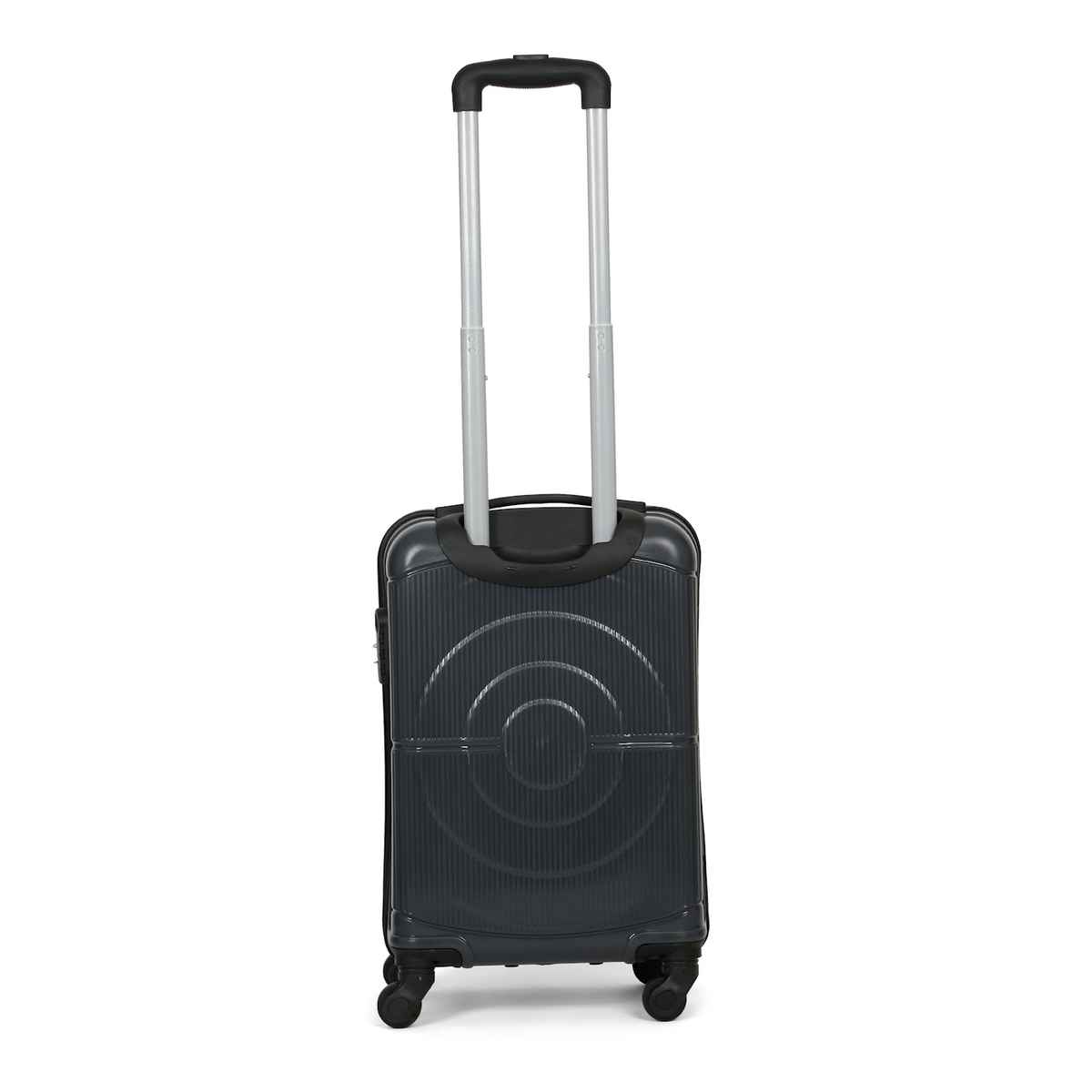 Teakwood Textured PP 40 L Retractable Hard Luggage | Grey - 55 cm