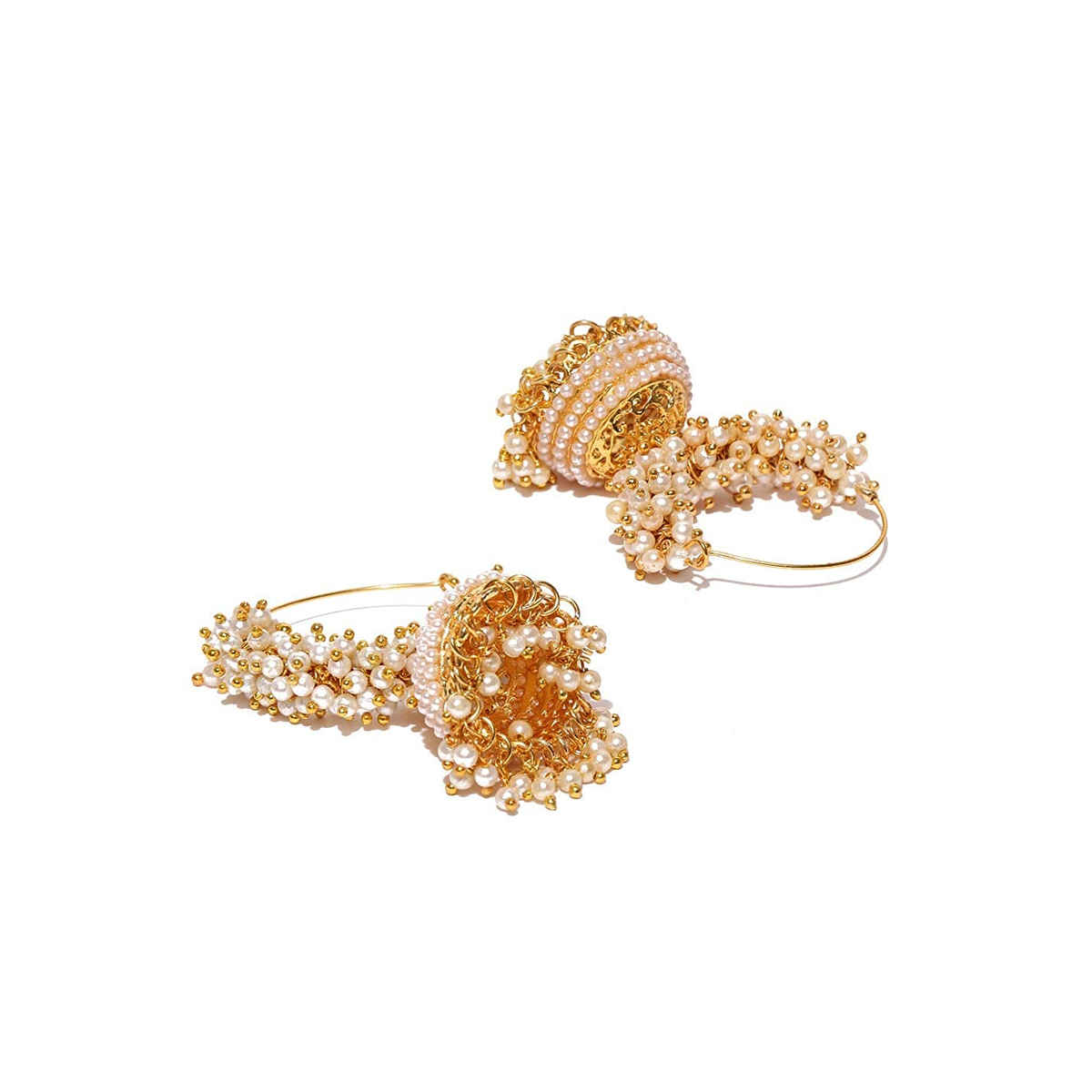 YouBella Gold Plated Pearl Jhumka/Jhumki for Women Traditional Earrings for Girls (YBEAR - 31070)