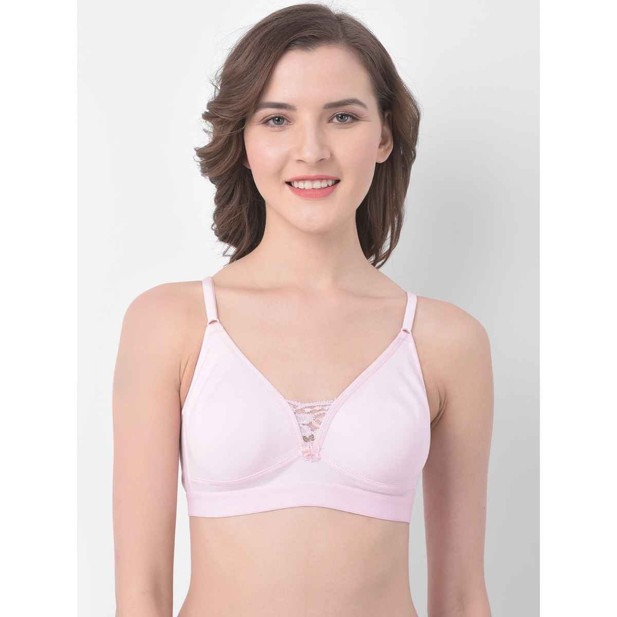 Clovia Women Non-Padded Non-Wired Full Cup T-Shirt Bra - Light Pink, Beige | 38C
