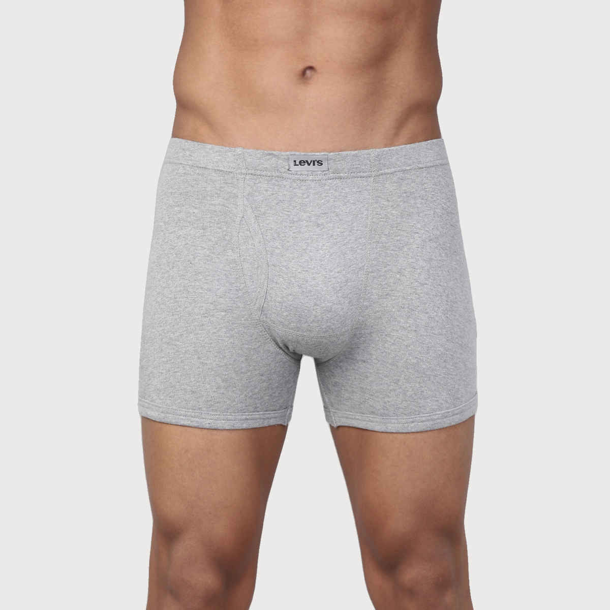 Levi's Innerwear Men's Pure Cotton Long Length Trunk | Grey and Wine - S