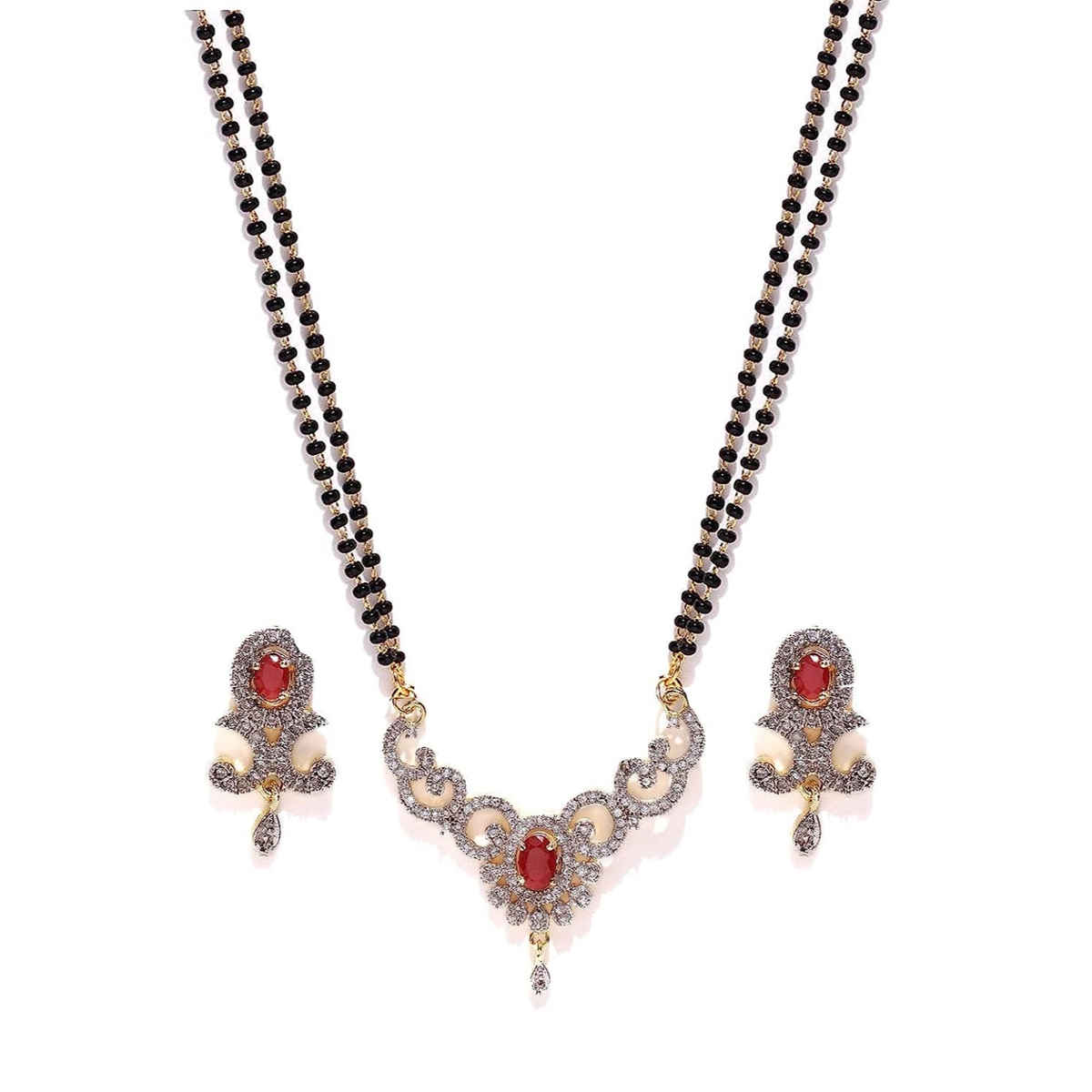 YouBella Latest Traditional Jewellery Gold Plated Mangalsutra for Women (YBMS - 10080A)